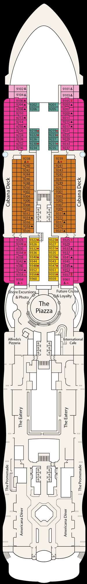Deck plan for Sun Princess
