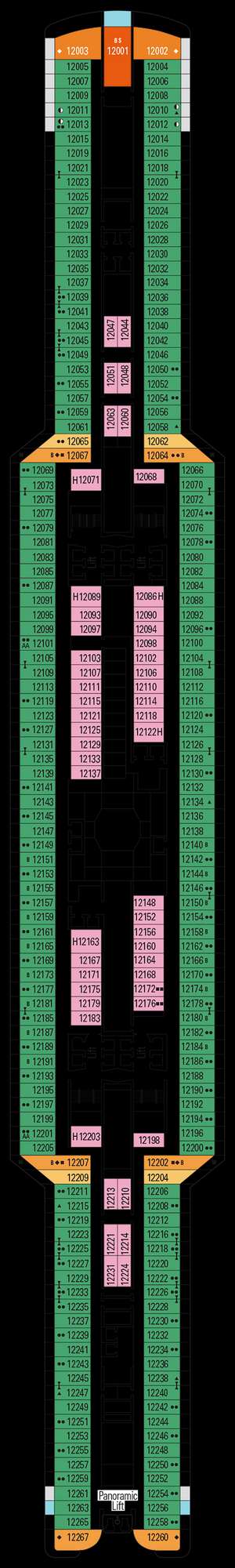 Deck plan for MSC Seaview