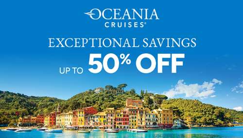 Oceania's Spring Specials promotional banner