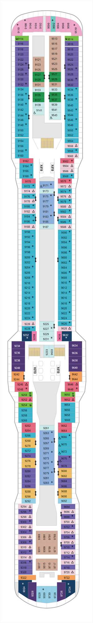 Deck plan for Spectrum of the Seas