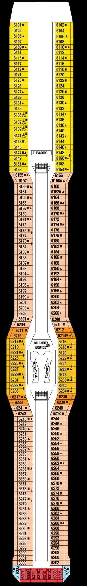 Deck plan for Celebrity Solstice