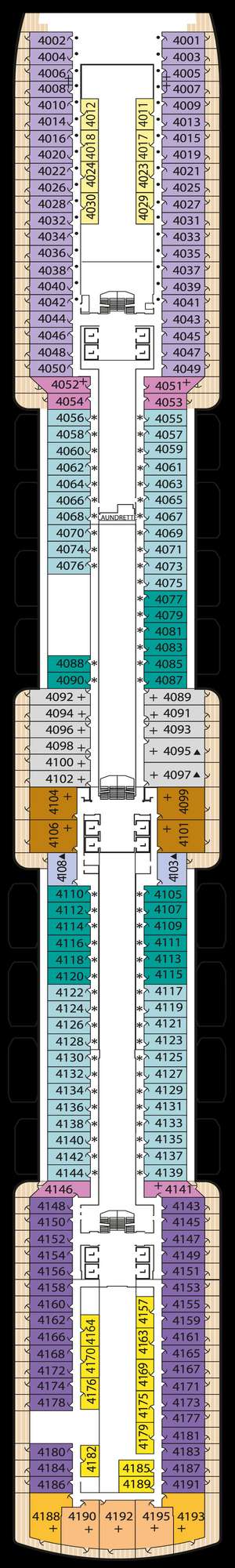 Deck plan for Queen Elizabeth