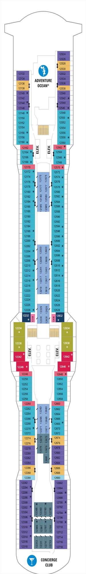 Deck plan for Ovation of the Seas