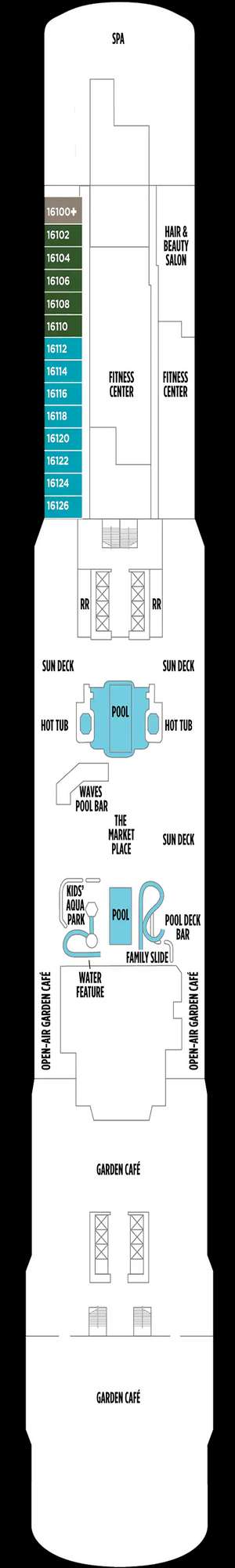 Deck plan for Norwegian Escape