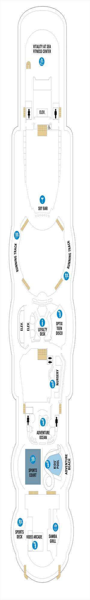 Deck plan for Radiance of the Seas