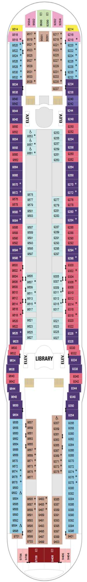 Deck plan for Liberty of the Seas