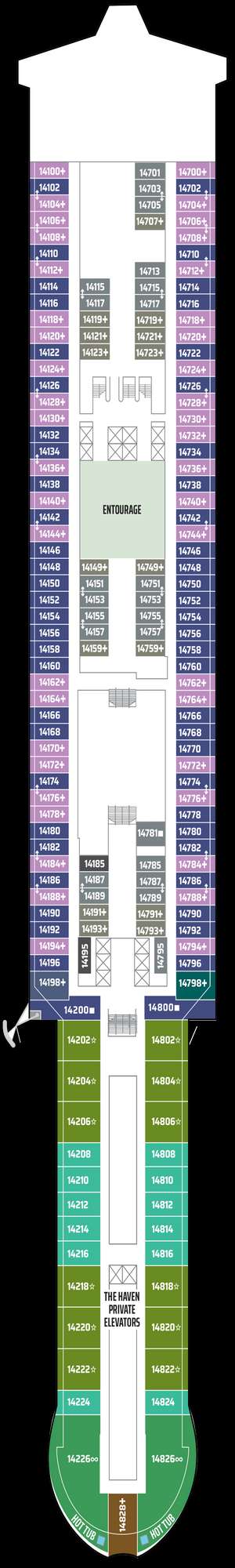 Deck plan for Norwegian Aqua