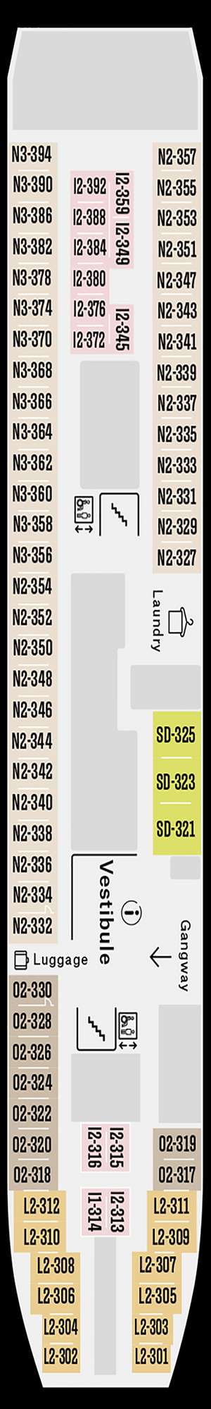 Deck plan for MS Polarlys