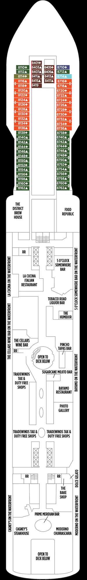 Deck plan for Norwegian Escape