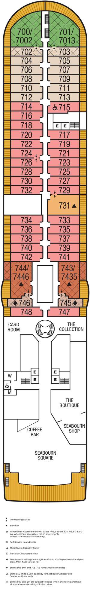 Deck plan for Seabourn Sojourn