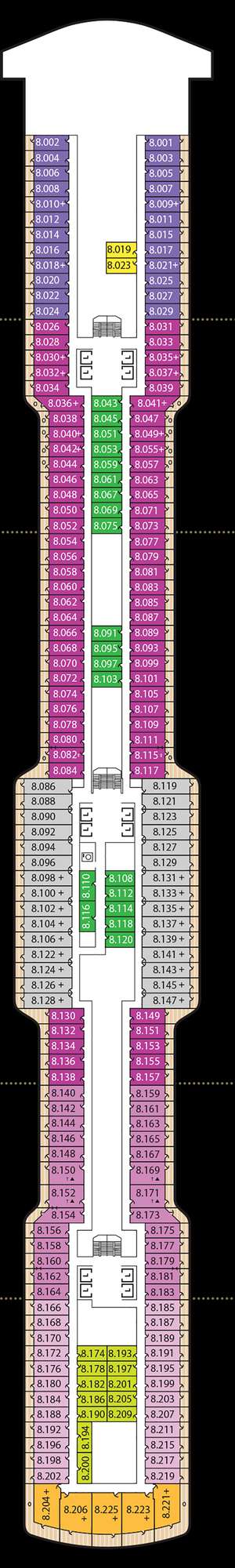 Deck plan for Queen Anne