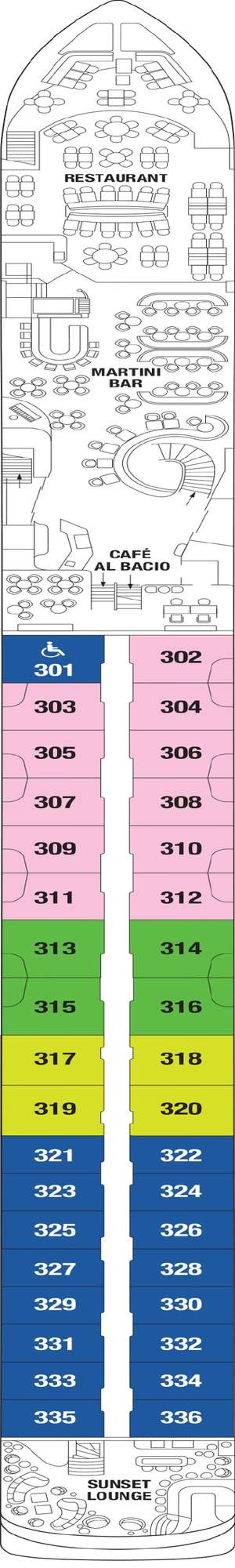 Deck plan for Celebrity Compass