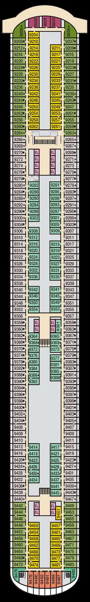 Deck plan for Carnival Panorama