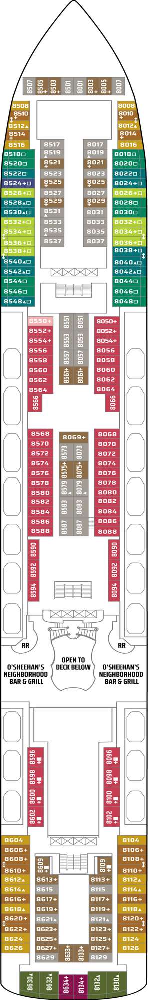 Deck plan for Norwegian Jade