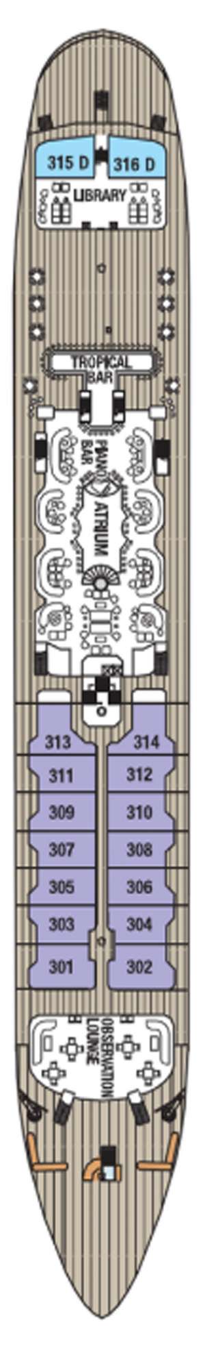 Deck plan for Royal Clipper