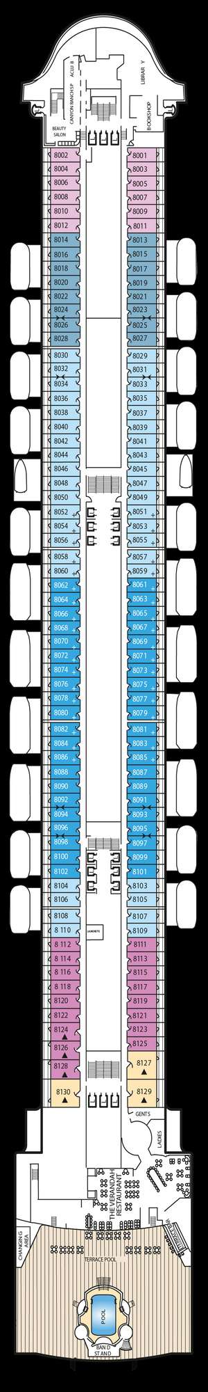 Deck plan for Queen Mary 2