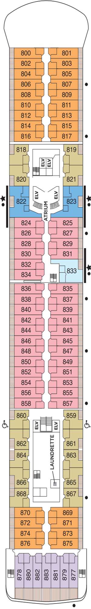 Deck plan for Regent Seven Seas Voyager