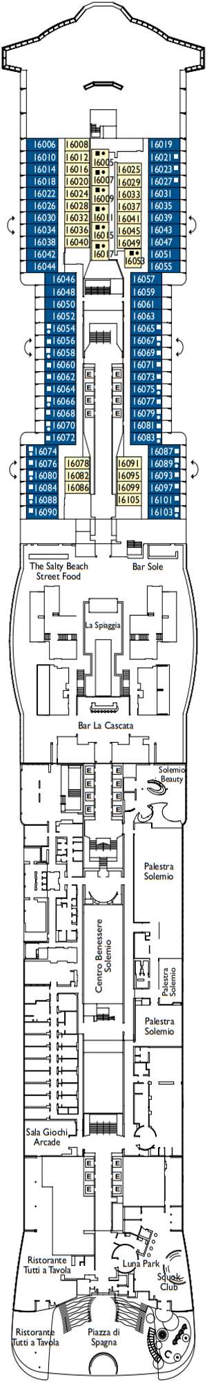 Deck plan for Costa Smeralda