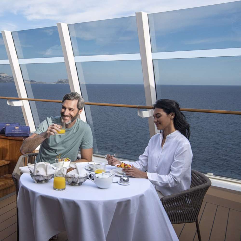 Couple enjoying the MSC Yacht Club