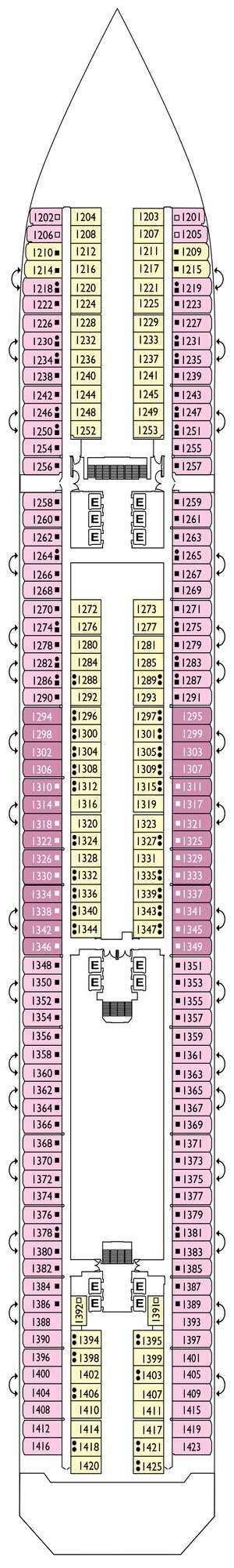 Deck plan for Costa Fortuna