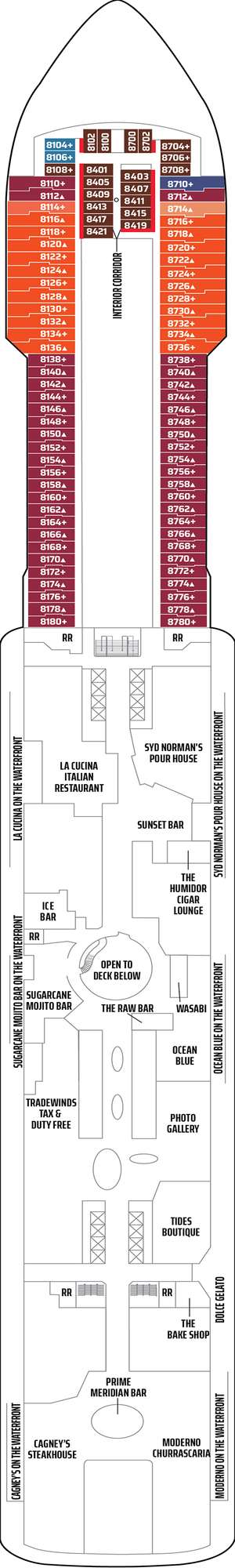 Deck plan for Norwegian Getaway