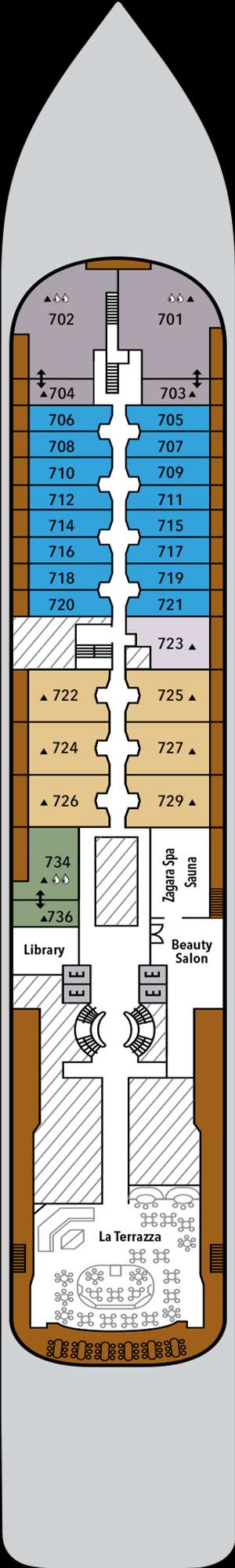Deck plan for Silver Cloud