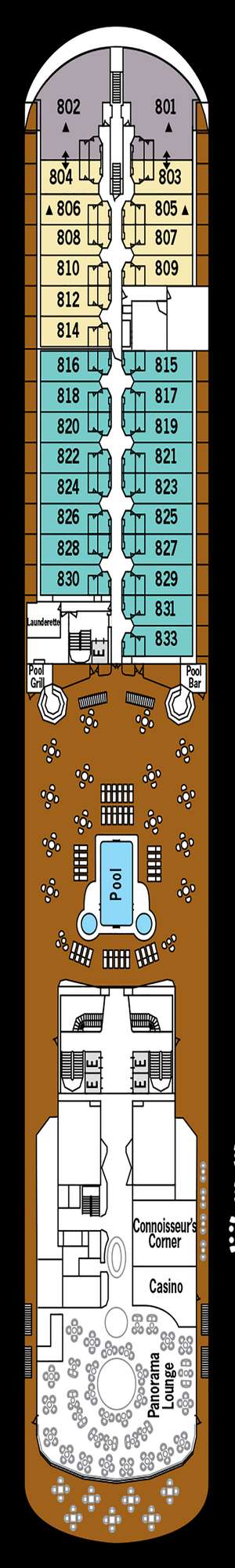 Deck plan for Silver Shadow