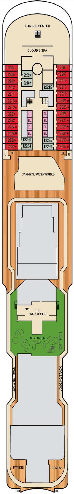 Deck plan for Carnival Firenze