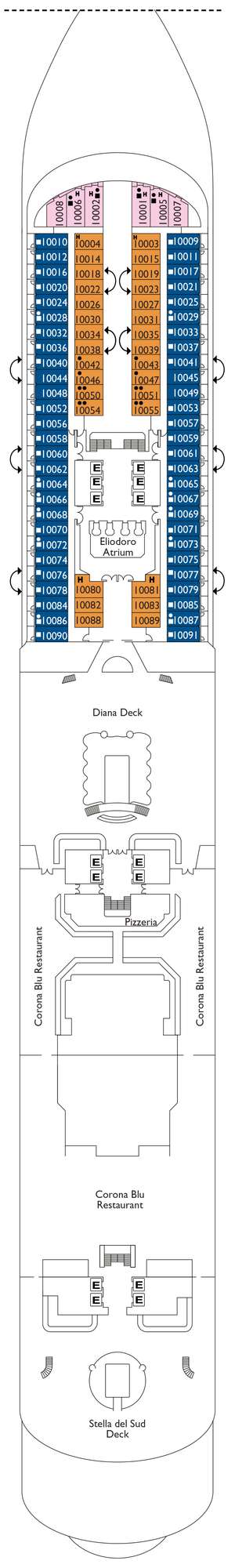 Deck plan for Costa Diadema