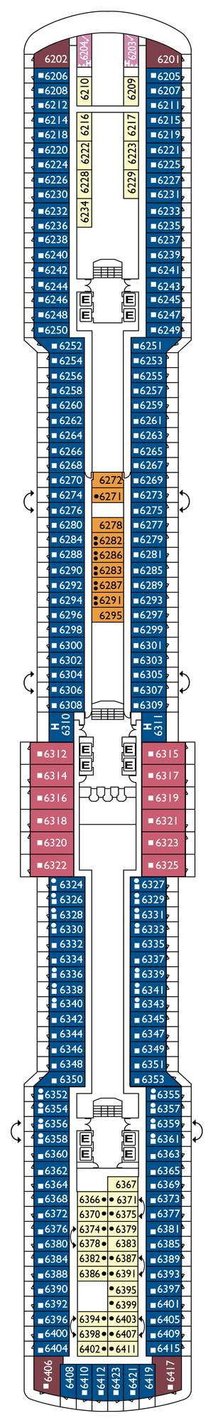 Deck plan for Costa Deliziosa