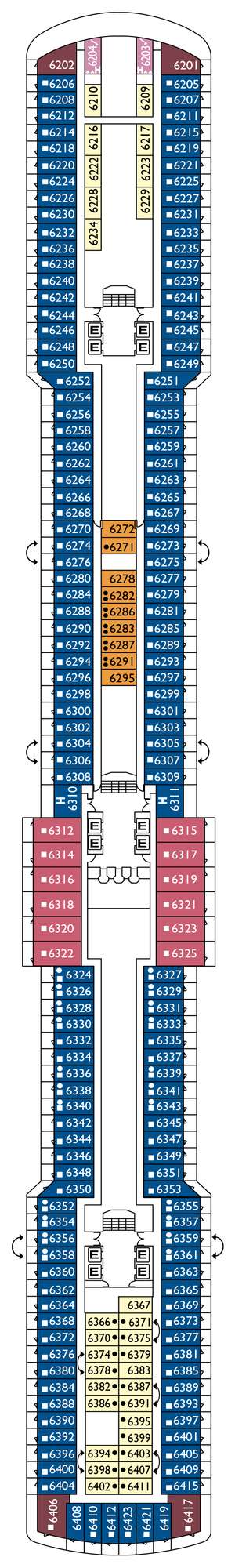 Deck plan for Costa Deliziosa