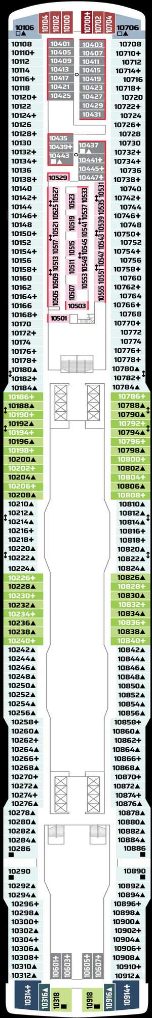Deck plan for Norwegian Encore