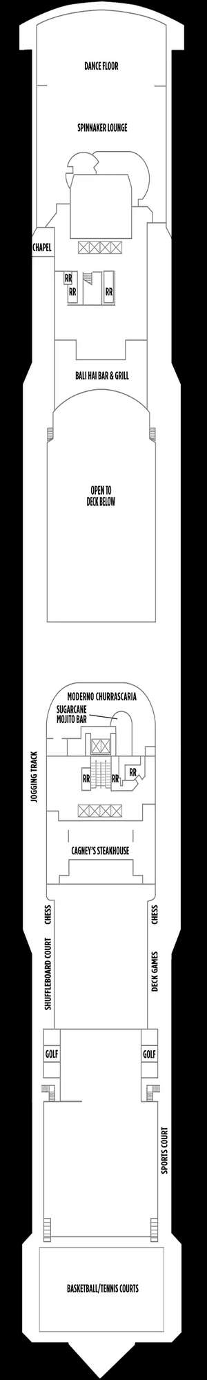 Deck plan for Norwegian Gem