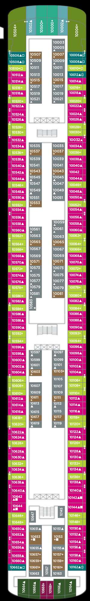 Deck plan for Norwegian Pearl