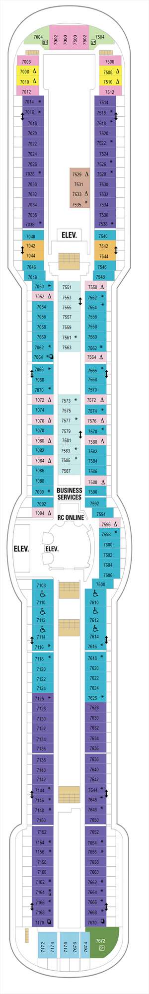 Deck plan for Serenade of the Seas