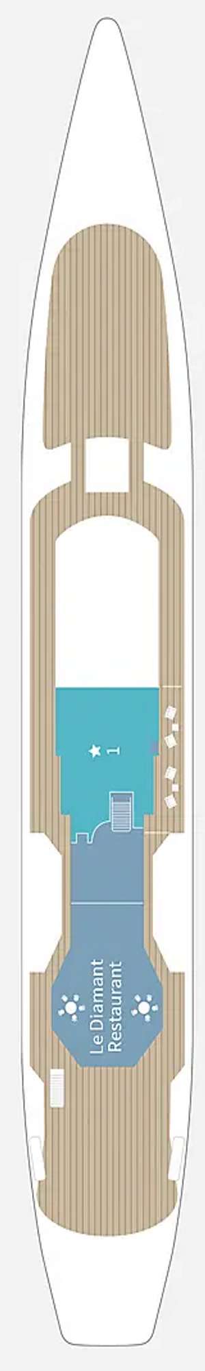 Deck plan for Le Ponant
