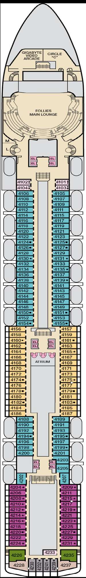 Deck plan for Carnival Legend