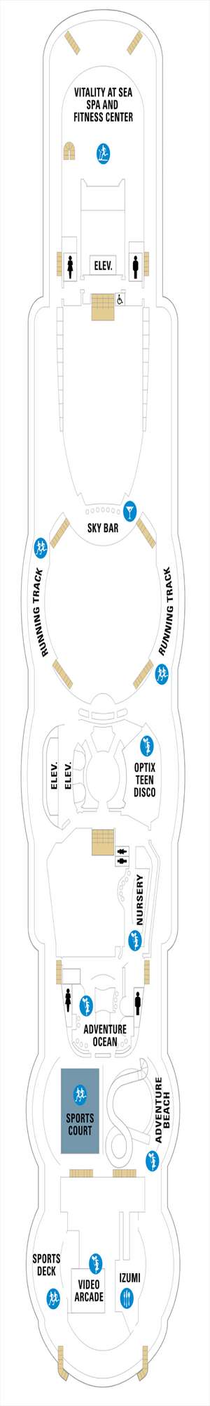 Deck plan for Brilliance of the Seas