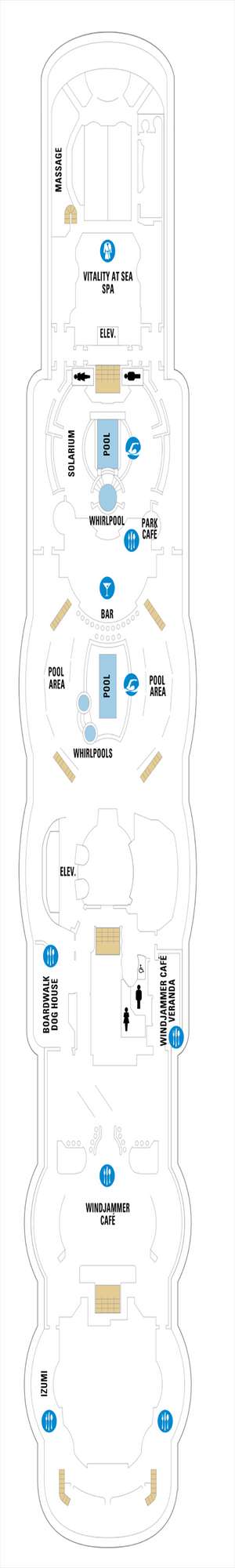 Deck plan for Radiance of the Seas