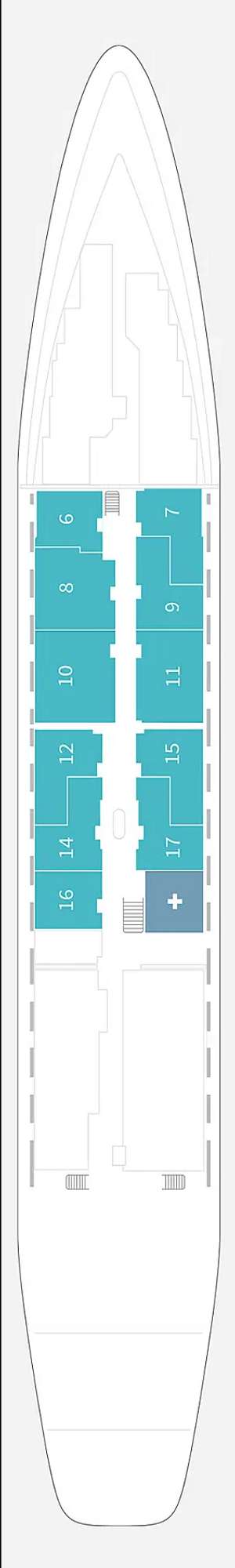 Deck plan for Le Ponant