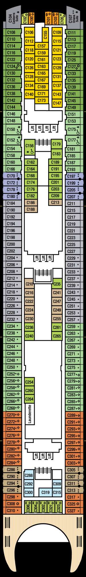 Deck plan for Aurora