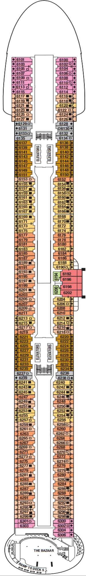 Deck plan for Celebrity Xcel
