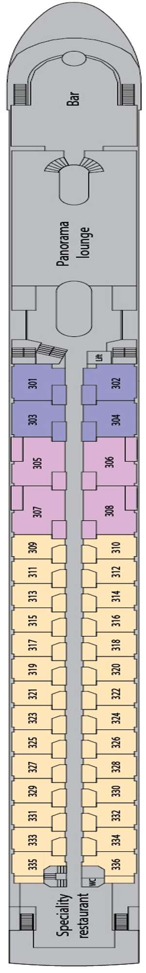 Deck plan for MS Riviera Radiance