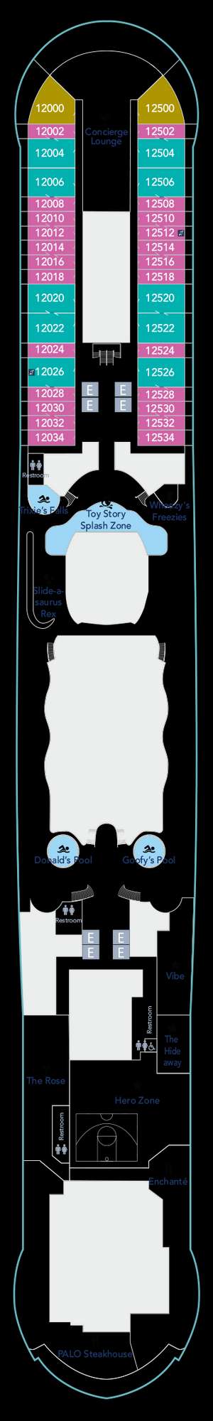 Deck plan for Disney Treasure