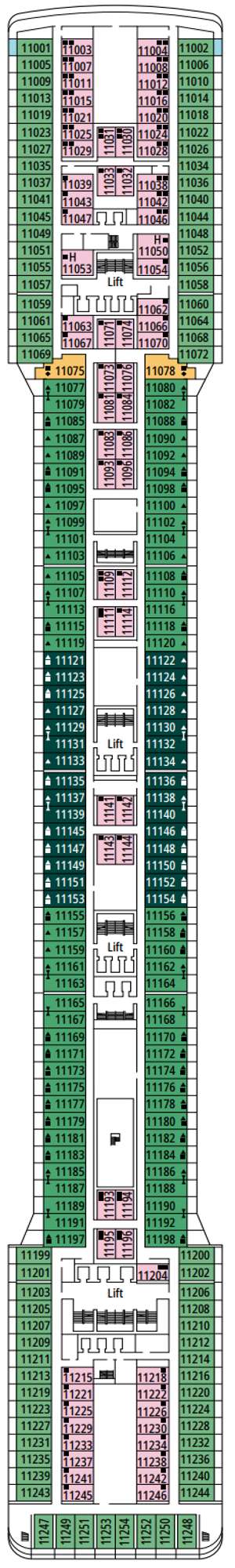 Deck plan for MSC Magnifica
