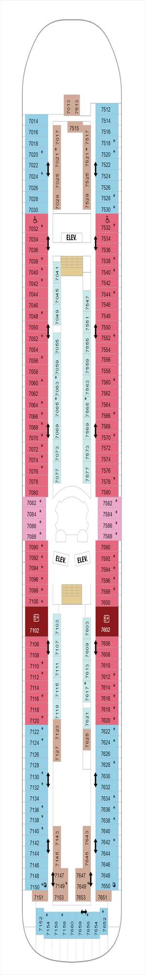 Deck plan for Rhapsody of the Seas