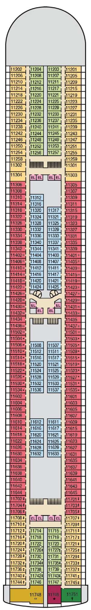 Deck plan for Carnival Adventure