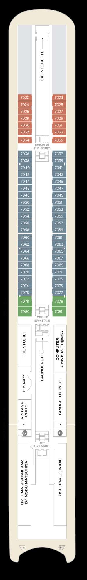 Deck plan for Crystal Serenity