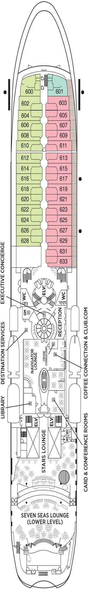 Deck plan for Regent Seven Seas Navigator