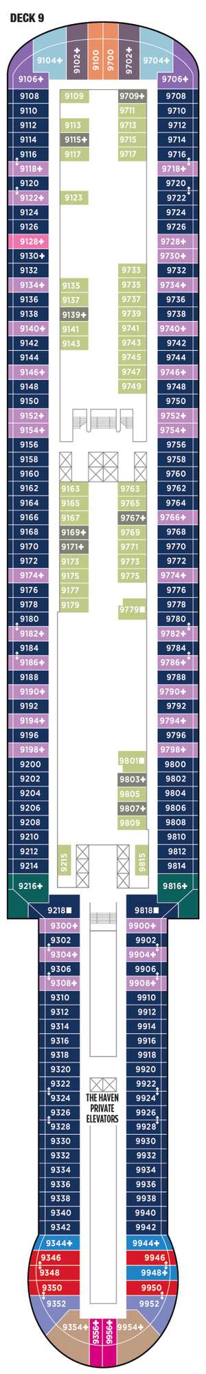 Deck plan for Norwegian Viva